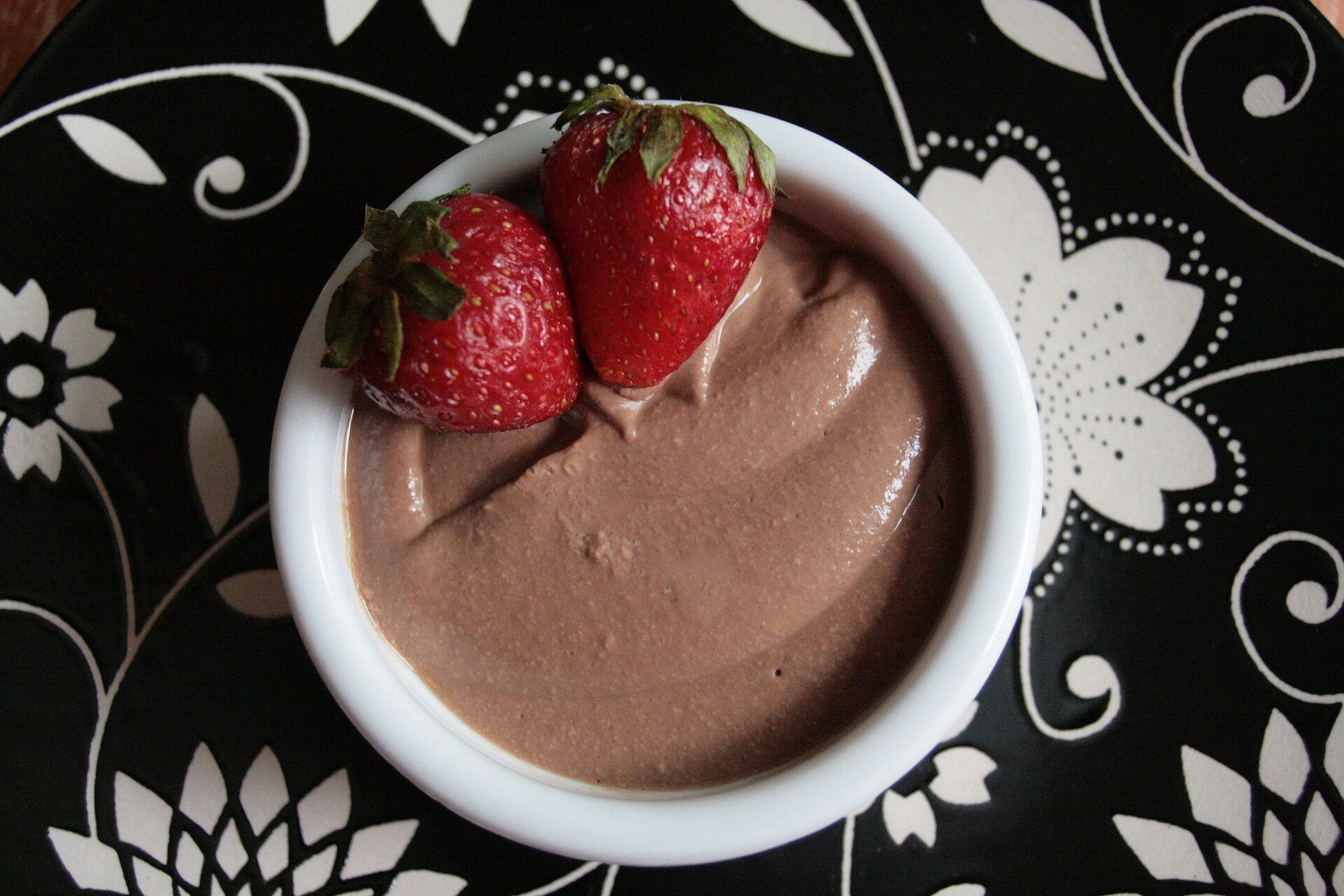 Mousse cacao et huile de coco, tofu soyeux