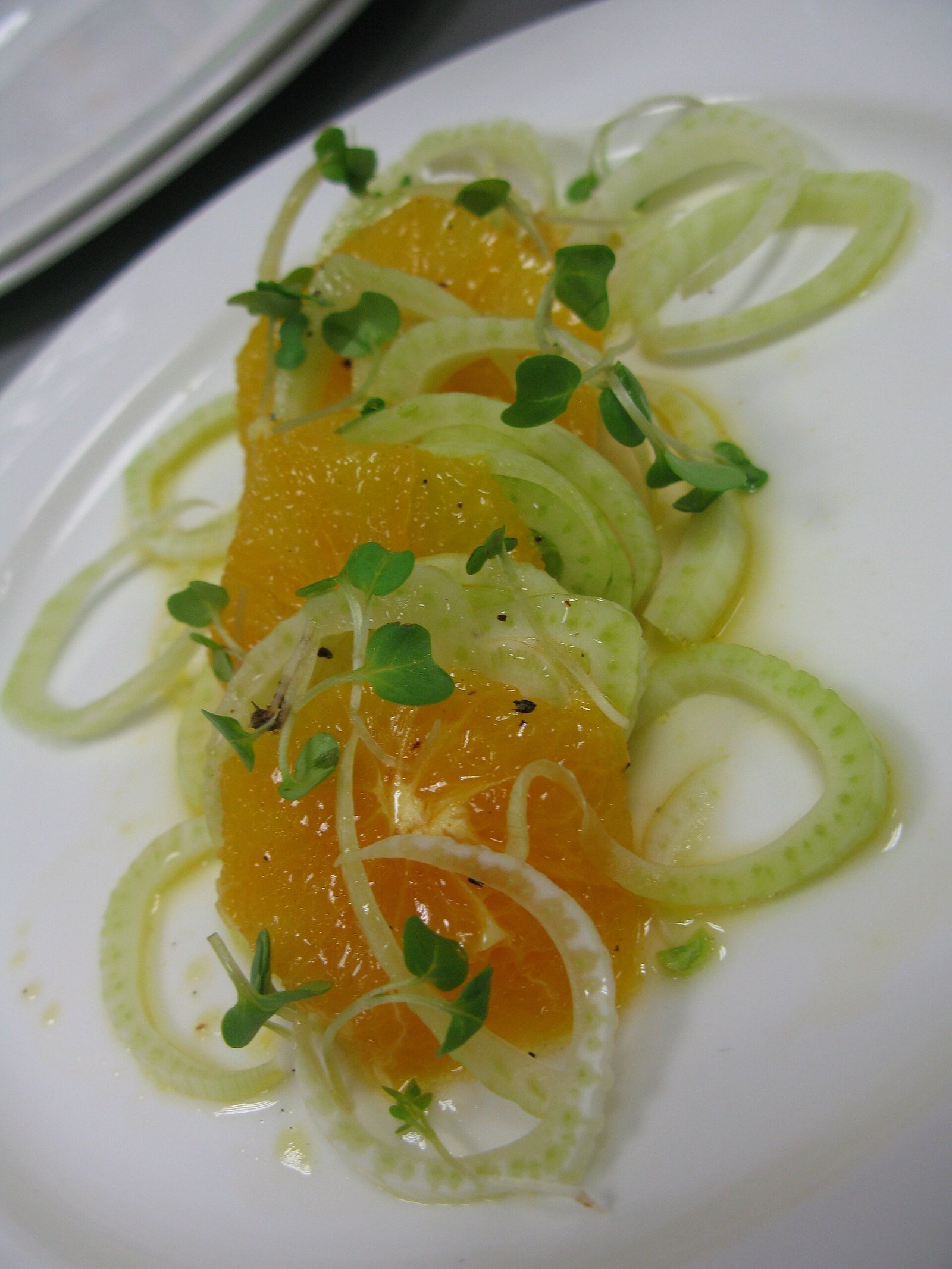 Salade d'hiver, fenouil, orange et betterave
